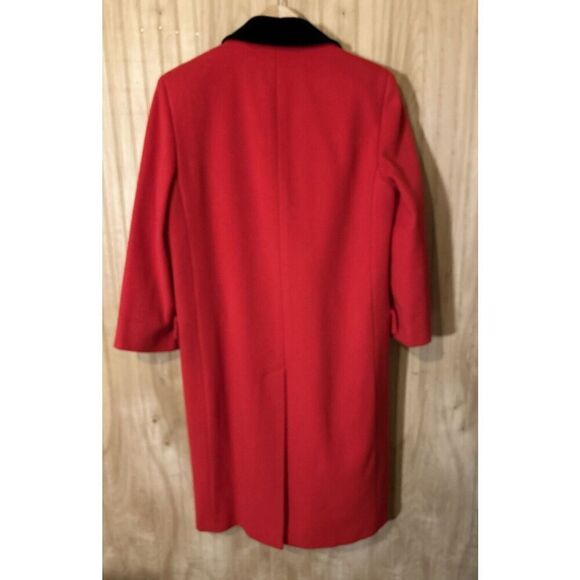 Bill Blass Signature Wool Coat Women Black Velvet Collar VTG 80s - Picture 3 of 8